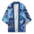 Australia Indigenous Blue Ribbon Kimono Mo Bros Mustache - Aussie Hoodie