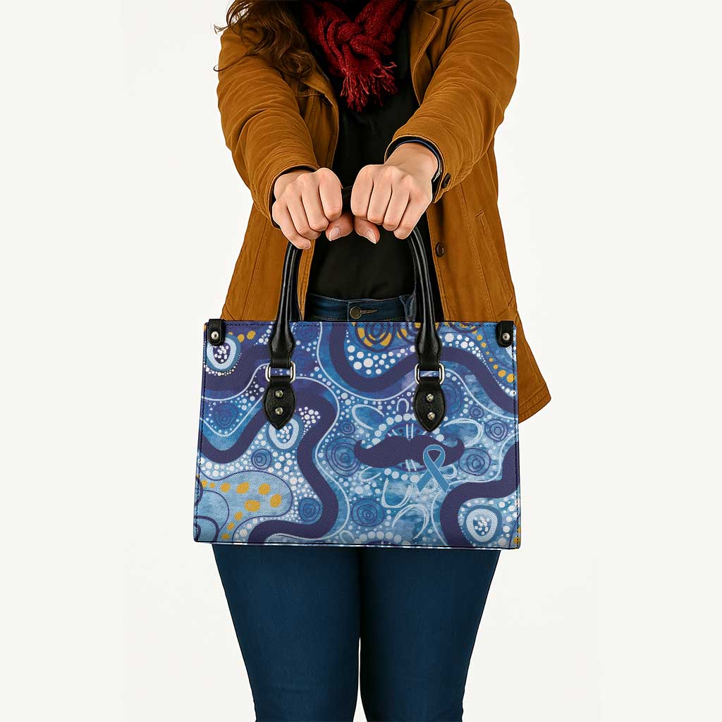 Australia Indigenous Blue Ribbon Leather Bag Mo Bros Mustache - Aussie Hoodie