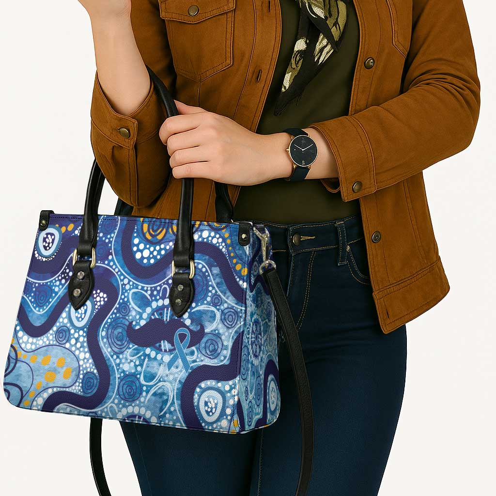 Australia Indigenous Blue Ribbon Leather Bag Mo Bros Mustache - Aussie Hoodie