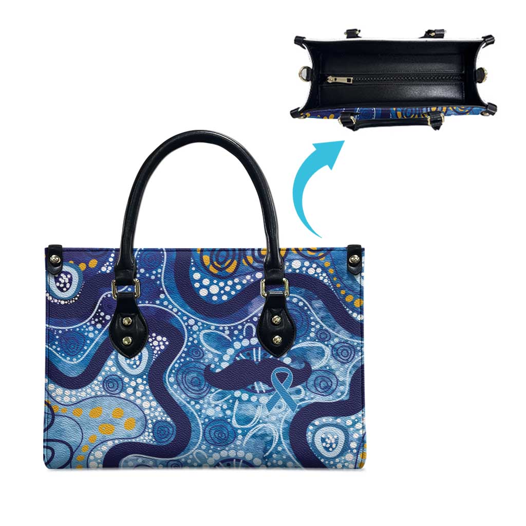 Australia Indigenous Blue Ribbon Leather Bag Mo Bros Mustache - Aussie Hoodie