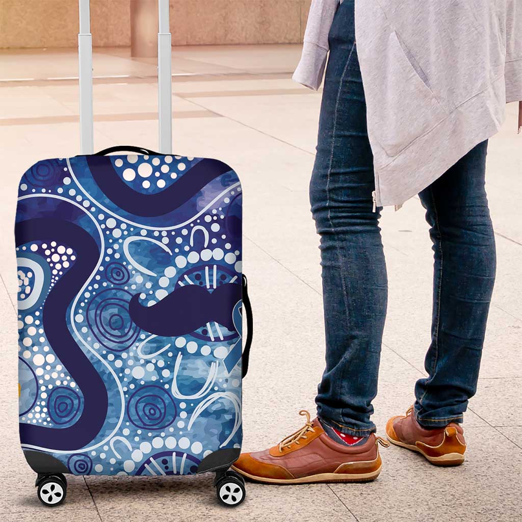 Australia Indigenous Blue Ribbon Luggage Cover Mo Bros Mustache - Aussie Hoodie