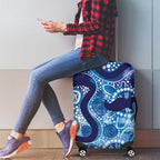 Australia Indigenous Blue Ribbon Luggage Cover Mo Bros Mustache - Aussie Hoodie