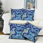 Australia Indigenous Blue Ribbon Pillow Cover Mo Bros Mustache - Aussie Hoodie
