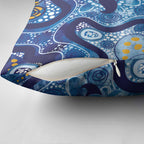 Australia Indigenous Blue Ribbon Pillow Cover Mo Bros Mustache - Aussie Hoodie
