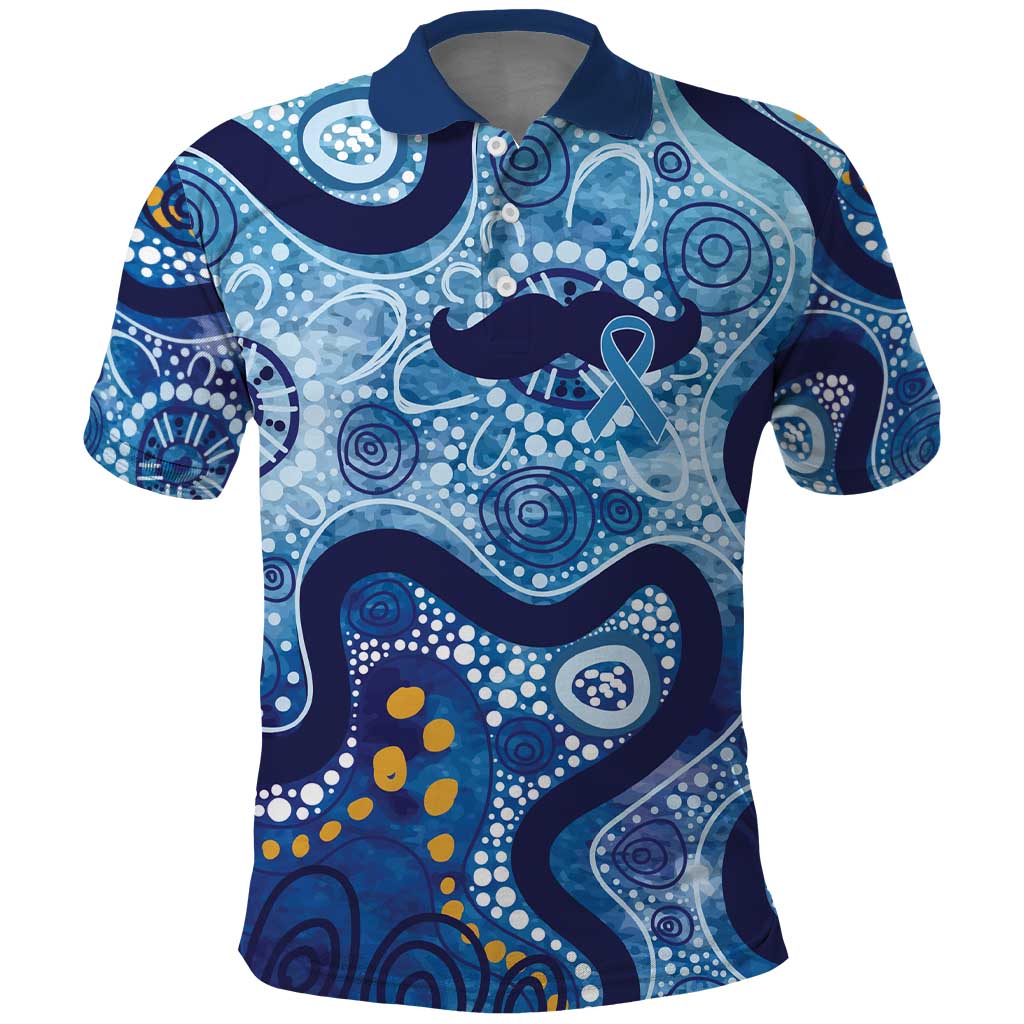 Australia Indigenous Blue Ribbon Polo Shirt Mo Bros Mustache - Aussie Hoodie