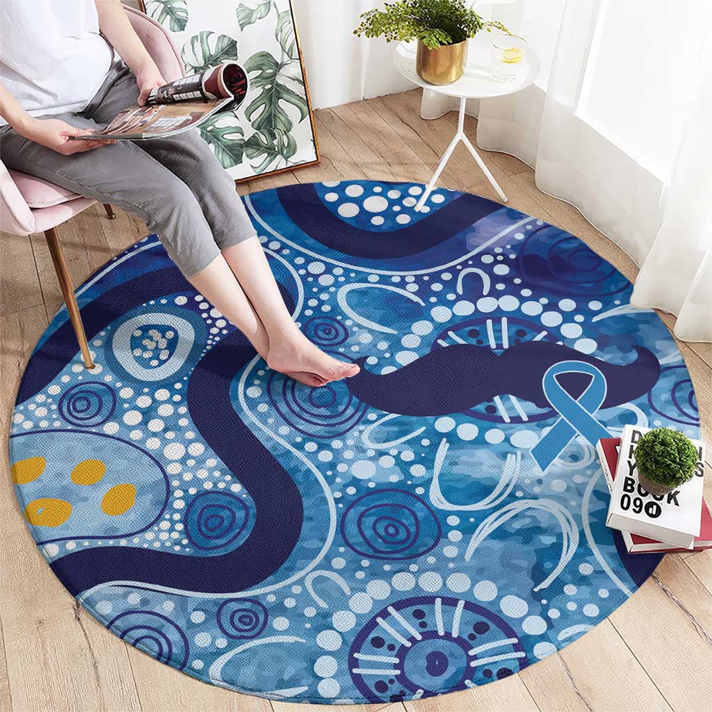 Australia Indigenous Blue Ribbon Round Carpet Mo Bros Mustache - Aussie Hoodie