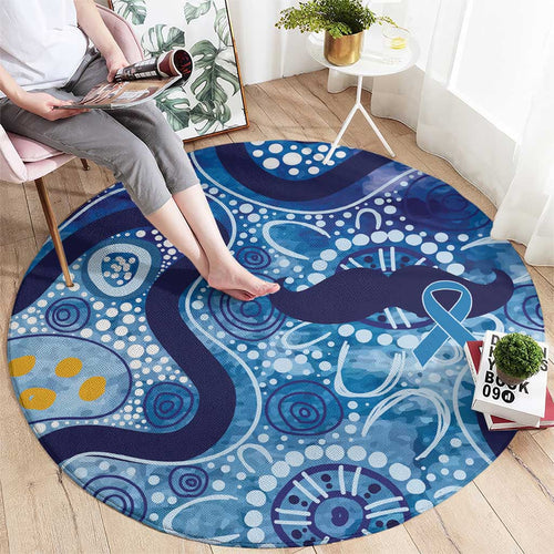 Australia Indigenous Blue Ribbon Round Carpet Mo Bros Mustache - Aussie Hoodie