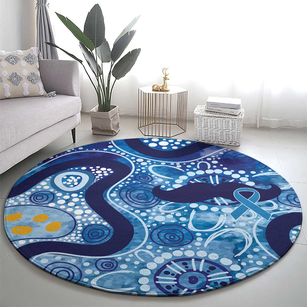 Australia Indigenous Blue Ribbon Round Carpet Mo Bros Mustache - Aussie Hoodie