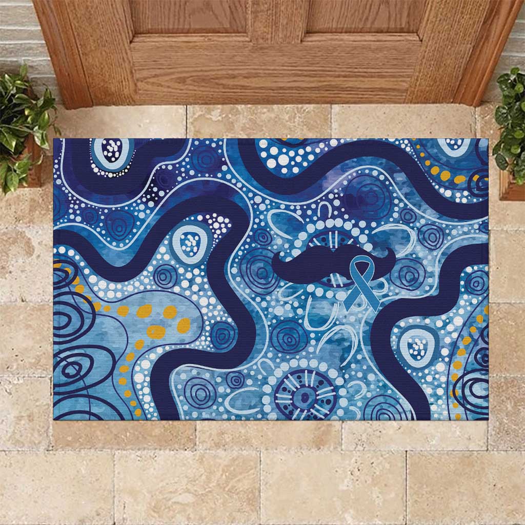 Australia Indigenous Blue Ribbon Rubber Doormat Mo Bros Mustache - Aussie Hoodie
