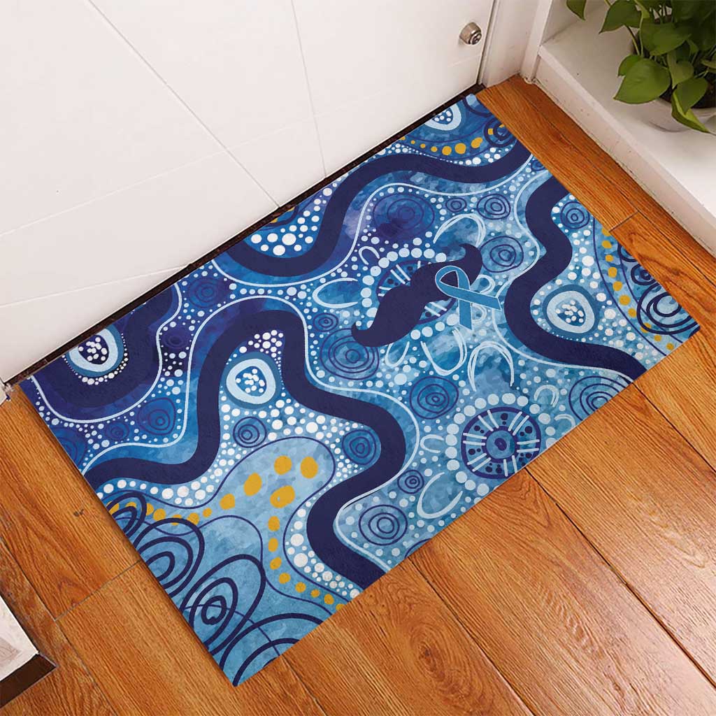 Australia Indigenous Blue Ribbon Rubber Doormat Mo Bros Mustache - Aussie Hoodie