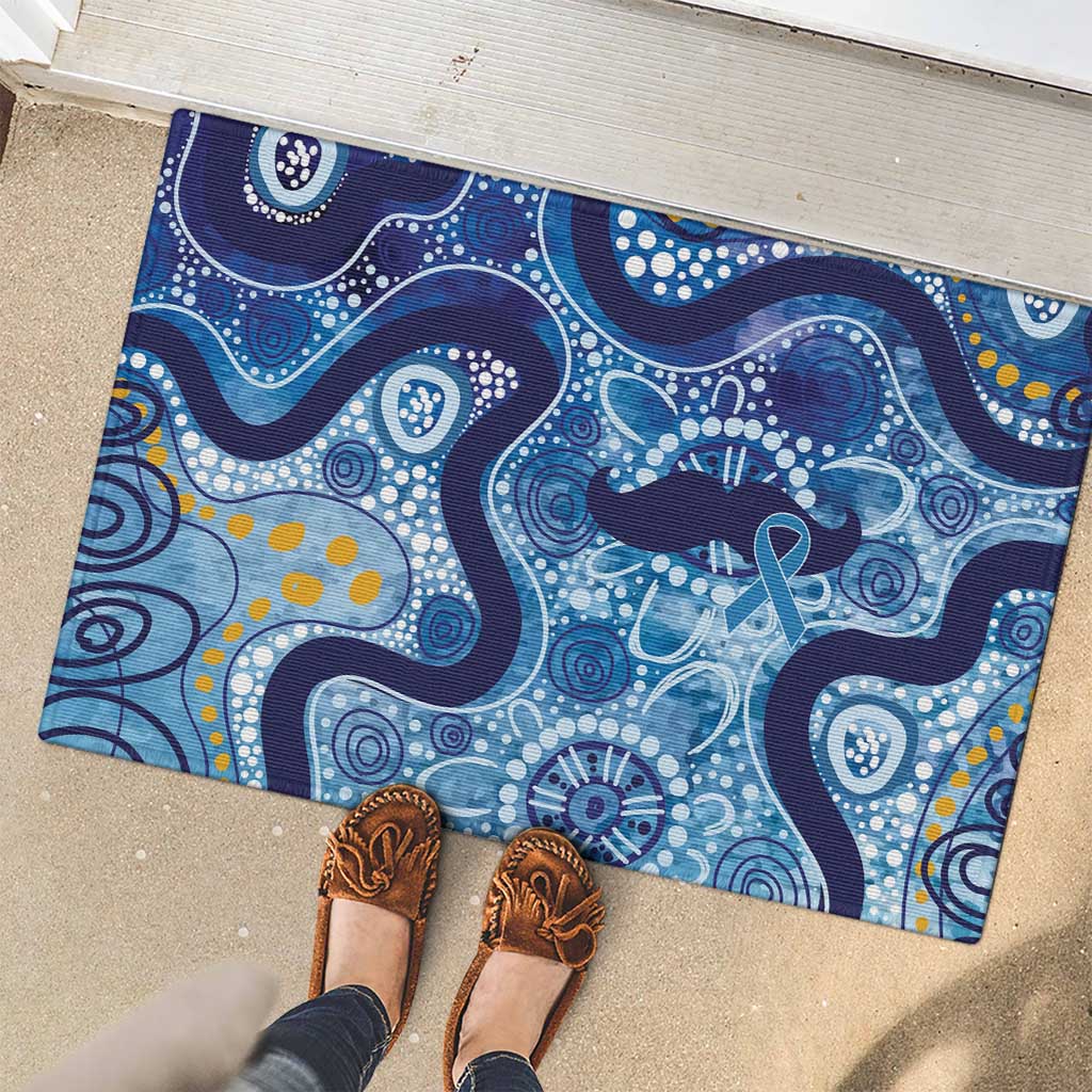 Australia Indigenous Blue Ribbon Rubber Doormat Mo Bros Mustache - Aussie Hoodie