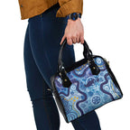 Australia Indigenous Blue Ribbon Shoulder Handbag Mo Bros Mustache - Aussie Hoodie