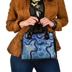 Australia Indigenous Blue Ribbon Shoulder Handbag Mo Bros Mustache - Aussie Hoodie