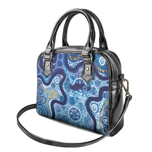 Australia Indigenous Blue Ribbon Shoulder Handbag Mo Bros Mustache - Aussie Hoodie