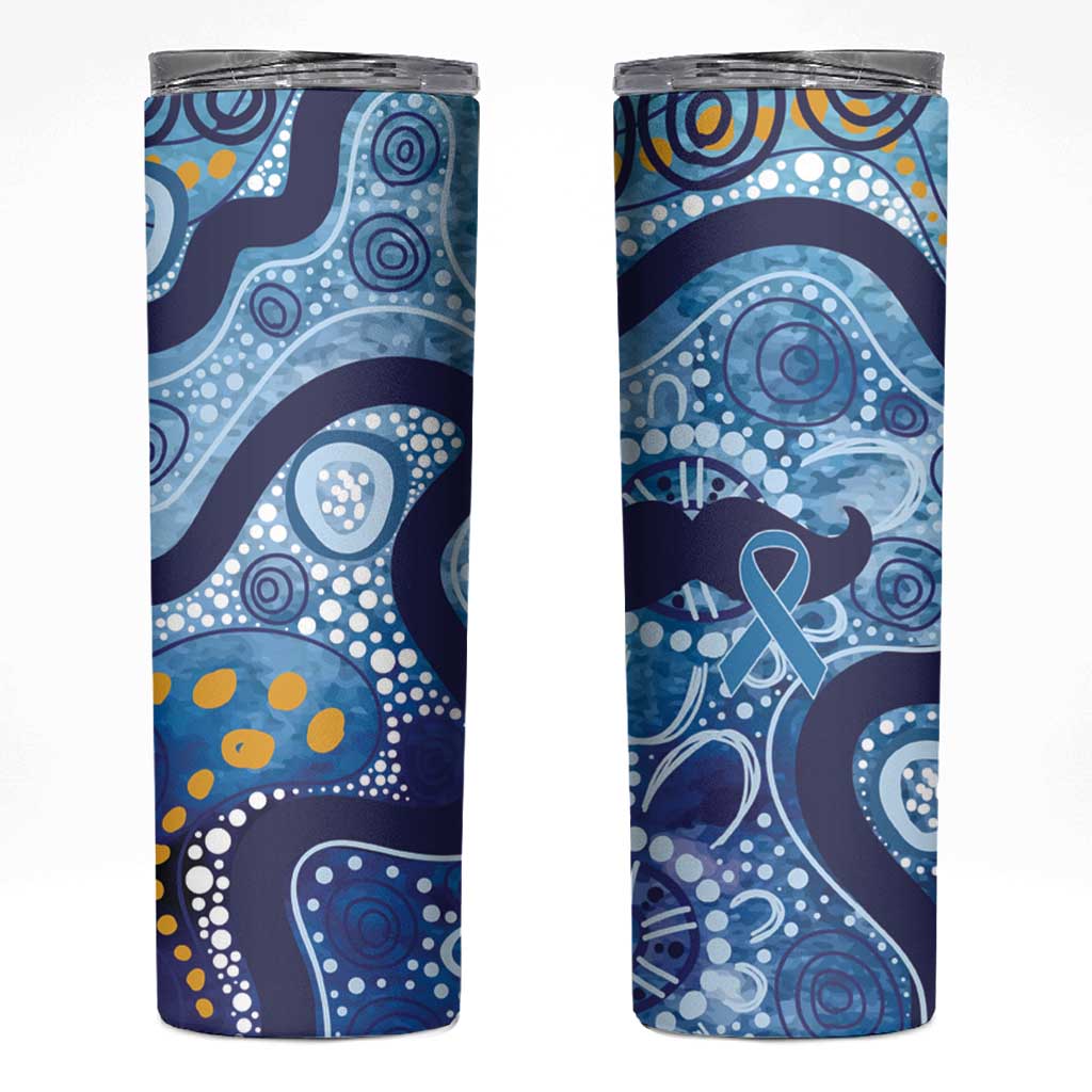 Australia Indigenous Blue Ribbon Skinny Tumbler Mo Bros Mustache - Aussie Hoodie