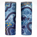 Australia Indigenous Blue Ribbon Skinny Tumbler Mo Bros Mustache - Aussie Hoodie