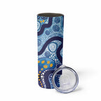Australia Indigenous Blue Ribbon Skinny Tumbler Mo Bros Mustache - Aussie Hoodie