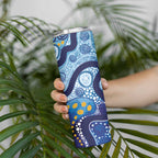 Australia Indigenous Blue Ribbon Skinny Tumbler Mo Bros Mustache - Aussie Hoodie