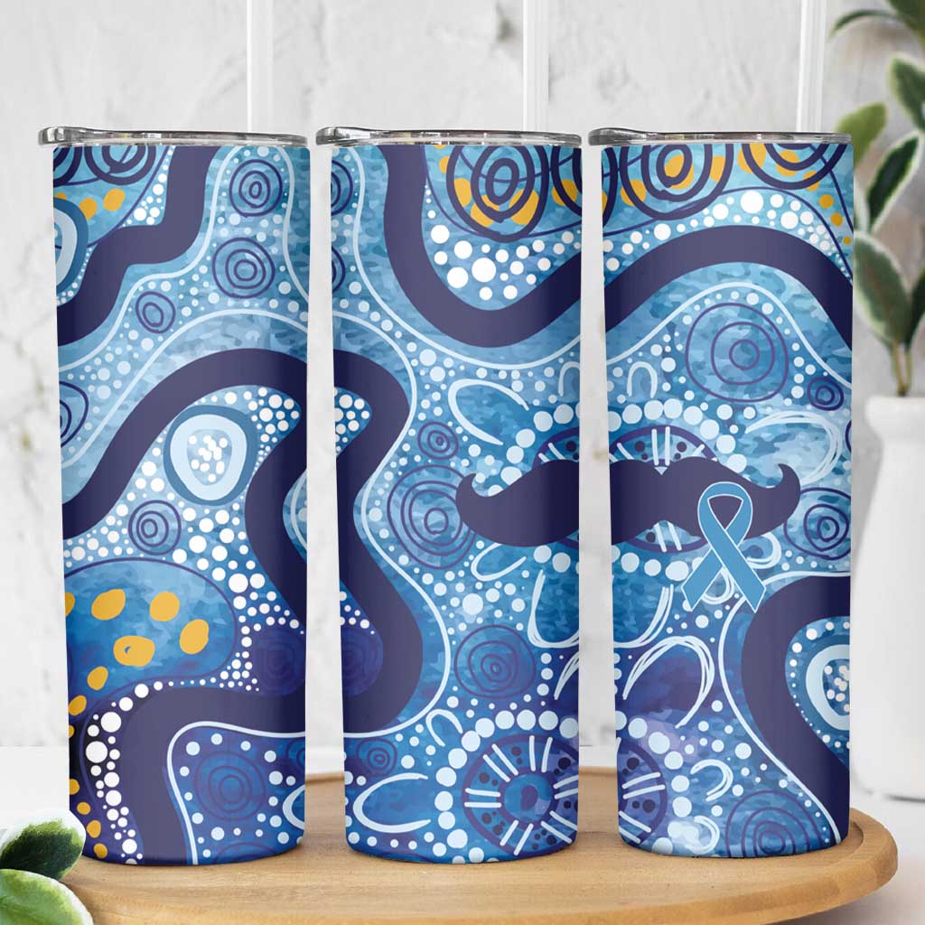 Australia Indigenous Blue Ribbon Skinny Tumbler Mo Bros Mustache - Aussie Hoodie