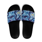 Australia Indigenous Blue Ribbon Slide Sandals Mo Bros Mustache - Aussie Hoodie