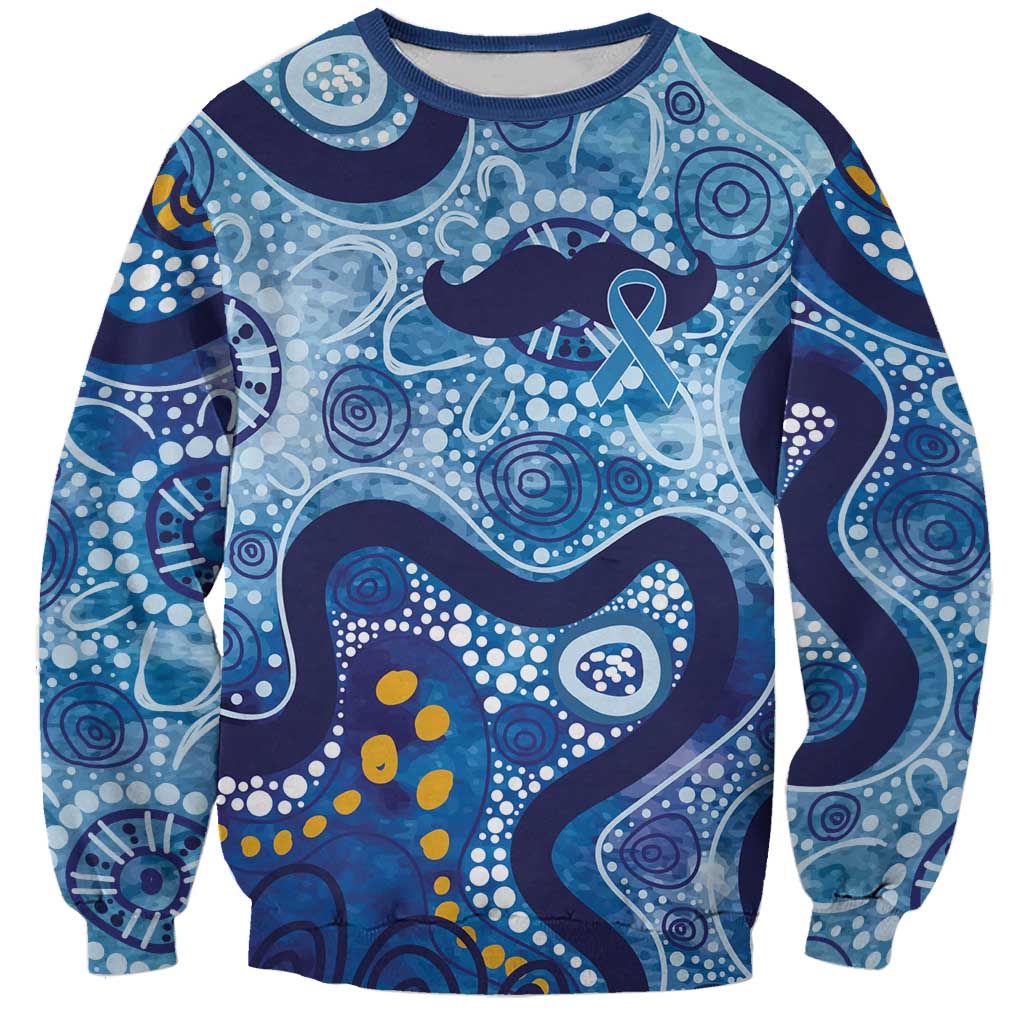 Australia Indigenous Blue Ribbon Sweatshirt Mo Bros Mustache - Aussie Hoodie