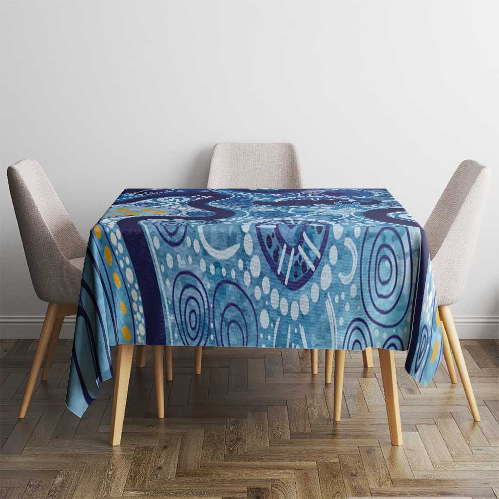 Australia Indigenous Blue Ribbon Tablecloth Mo Bros Mustache - Aussie Hoodie