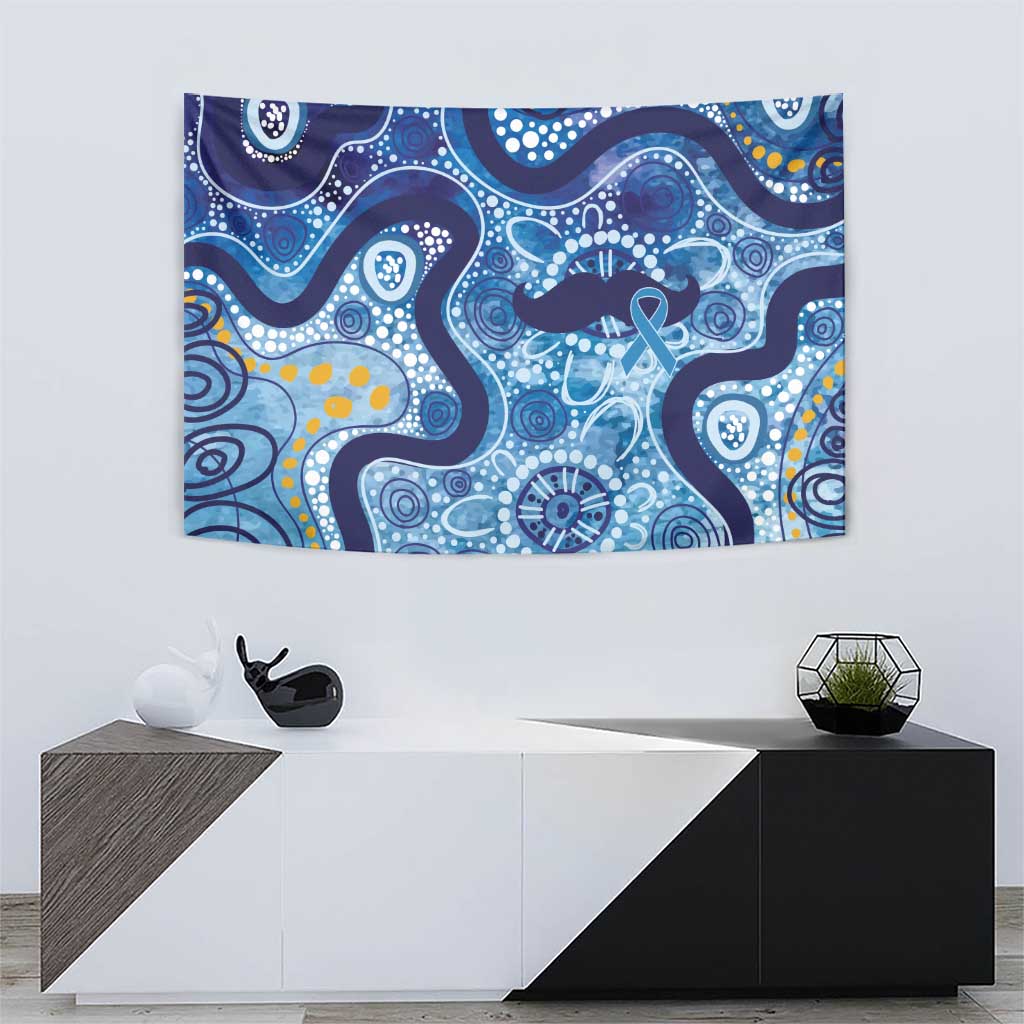 Australia Indigenous Blue Ribbon Tapestry Mo Bros Mustache - Aussie Hoodie