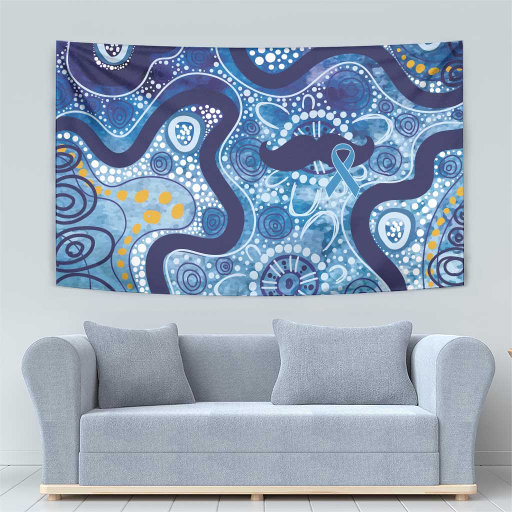 Australia Indigenous Blue Ribbon Tapestry Mo Bros Mustache - Aussie Hoodie
