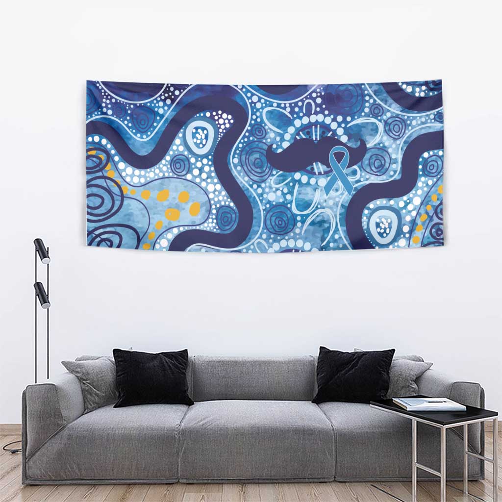 Australia Indigenous Blue Ribbon Tapestry Mo Bros Mustache - Aussie Hoodie