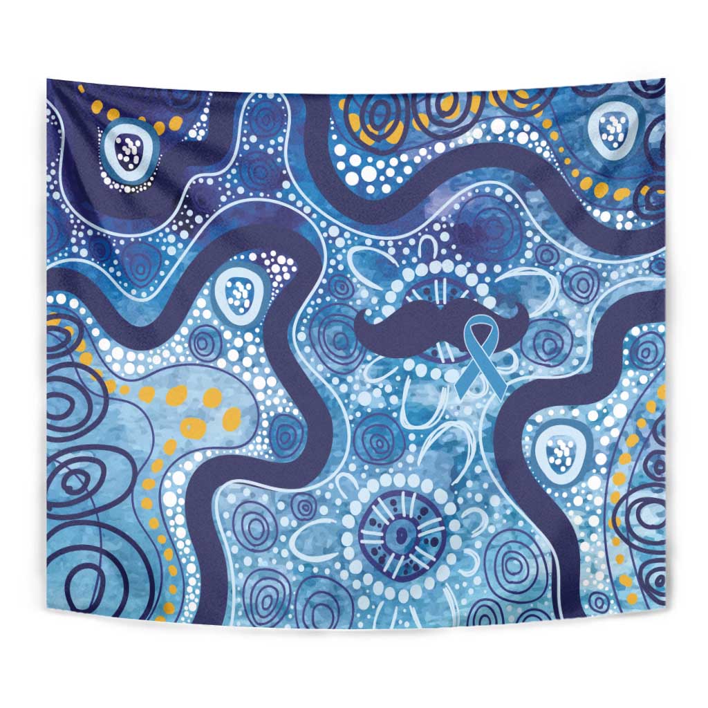 Australia Indigenous Blue Ribbon Tapestry Mo Bros Mustache - Aussie Hoodie