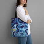 Australia Indigenous Blue Ribbon Tote Bag Mo Bros Mustache - Aussie Hoodie