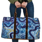 Australia Indigenous Blue Ribbon Travel Bag Mo Bros Mustache - Aussie Hoodie