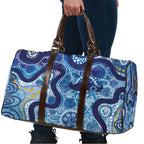 Australia Indigenous Blue Ribbon Travel Bag Mo Bros Mustache - Aussie Hoodie