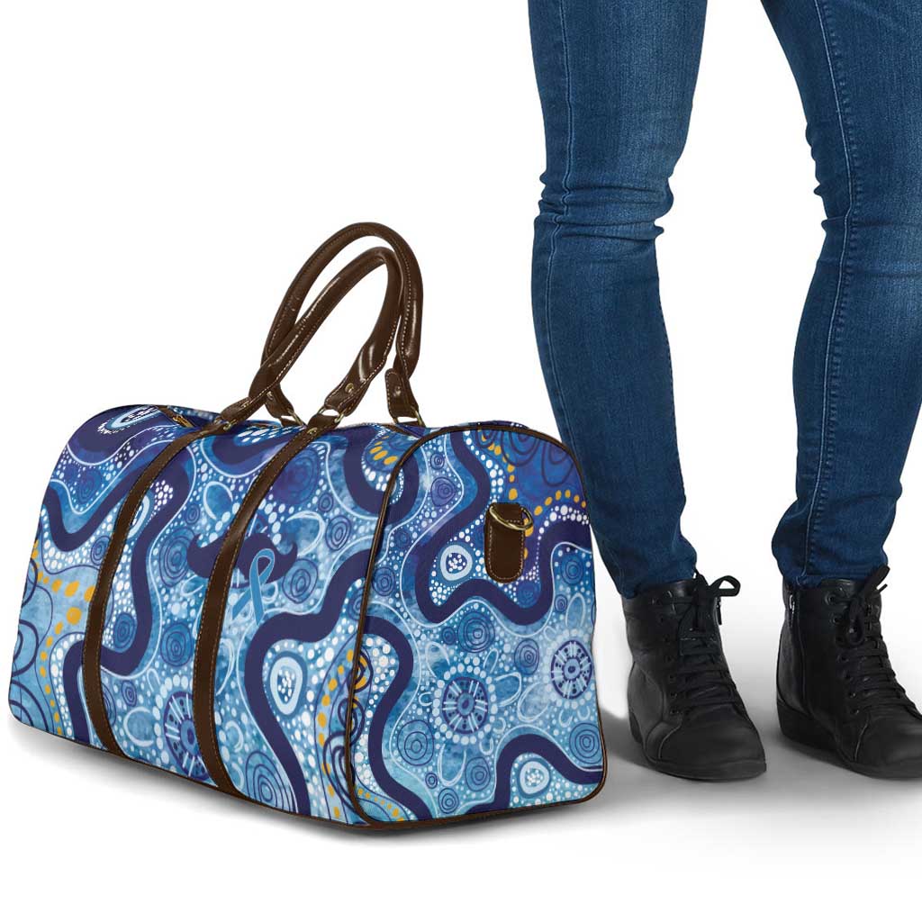 Australia Indigenous Blue Ribbon Travel Bag Mo Bros Mustache - Aussie Hoodie