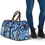 Australia Indigenous Blue Ribbon Travel Bag Mo Bros Mustache - Aussie Hoodie