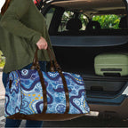 Australia Indigenous Blue Ribbon Travel Bag Mo Bros Mustache - Aussie Hoodie