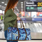 Australia Indigenous Blue Ribbon Travel Bag Mo Bros Mustache - Aussie Hoodie