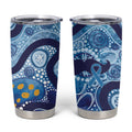 Australia Indigenous Blue Ribbon Tumbler Cup Mo Bros Mustache - Aussie Hoodie