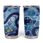 Australia Indigenous Blue Ribbon Tumbler Cup Mo Bros Mustache - Aussie Hoodie