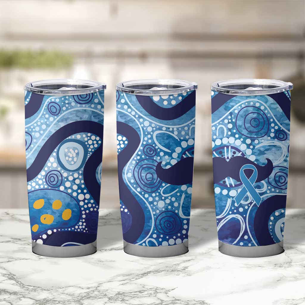 Australia Indigenous Blue Ribbon Tumbler Cup Mo Bros Mustache - Aussie Hoodie