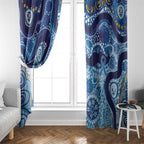 Australia Indigenous Blue Ribbon Window Curtain Mo Bros Mustache - Aussie Hoodie