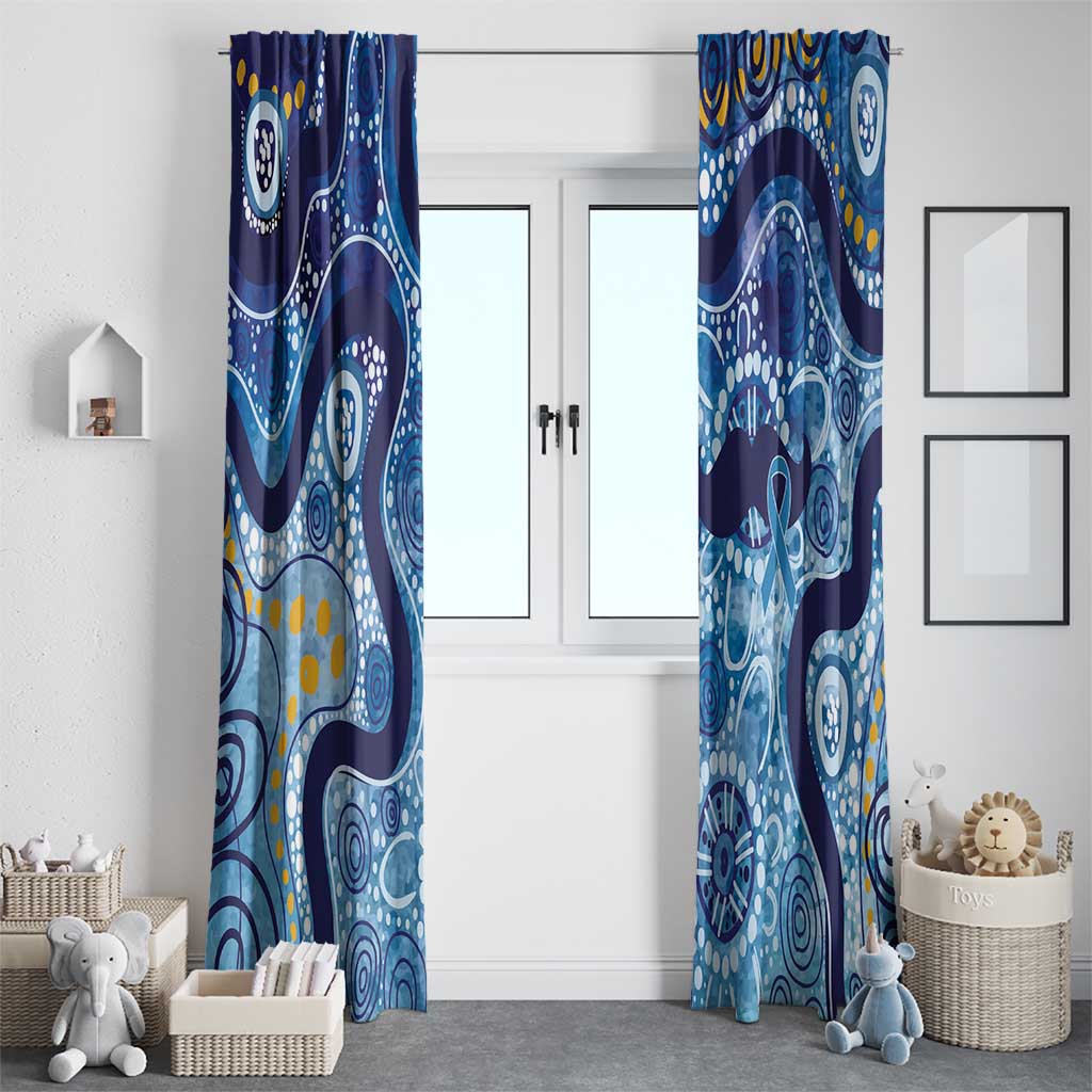 Australia Indigenous Blue Ribbon Window Curtain Mo Bros Mustache - Aussie Hoodie