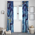 Australia Indigenous Blue Ribbon Window Curtain Mo Bros Mustache - Aussie Hoodie