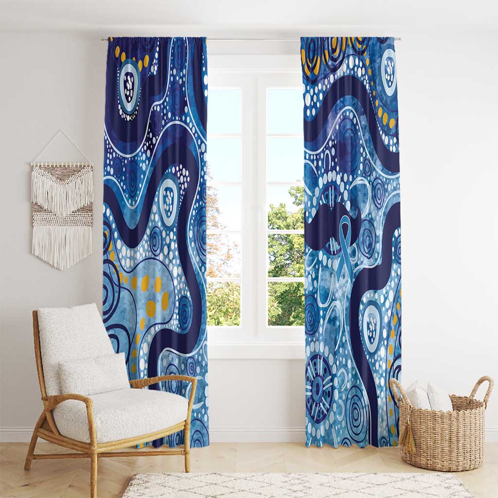 Australia Indigenous Blue Ribbon Window Curtain Mo Bros Mustache - Aussie Hoodie