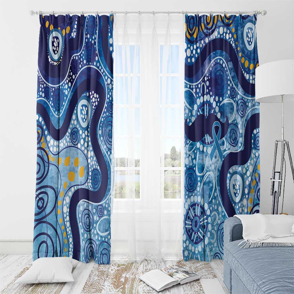 Australia Indigenous Blue Ribbon Window Curtain Mo Bros Mustache - Aussie Hoodie