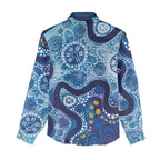 Australia Indigenous Blue Ribbon Women Casual Shirt Mo Bros Mustache - Aussie Hoodie