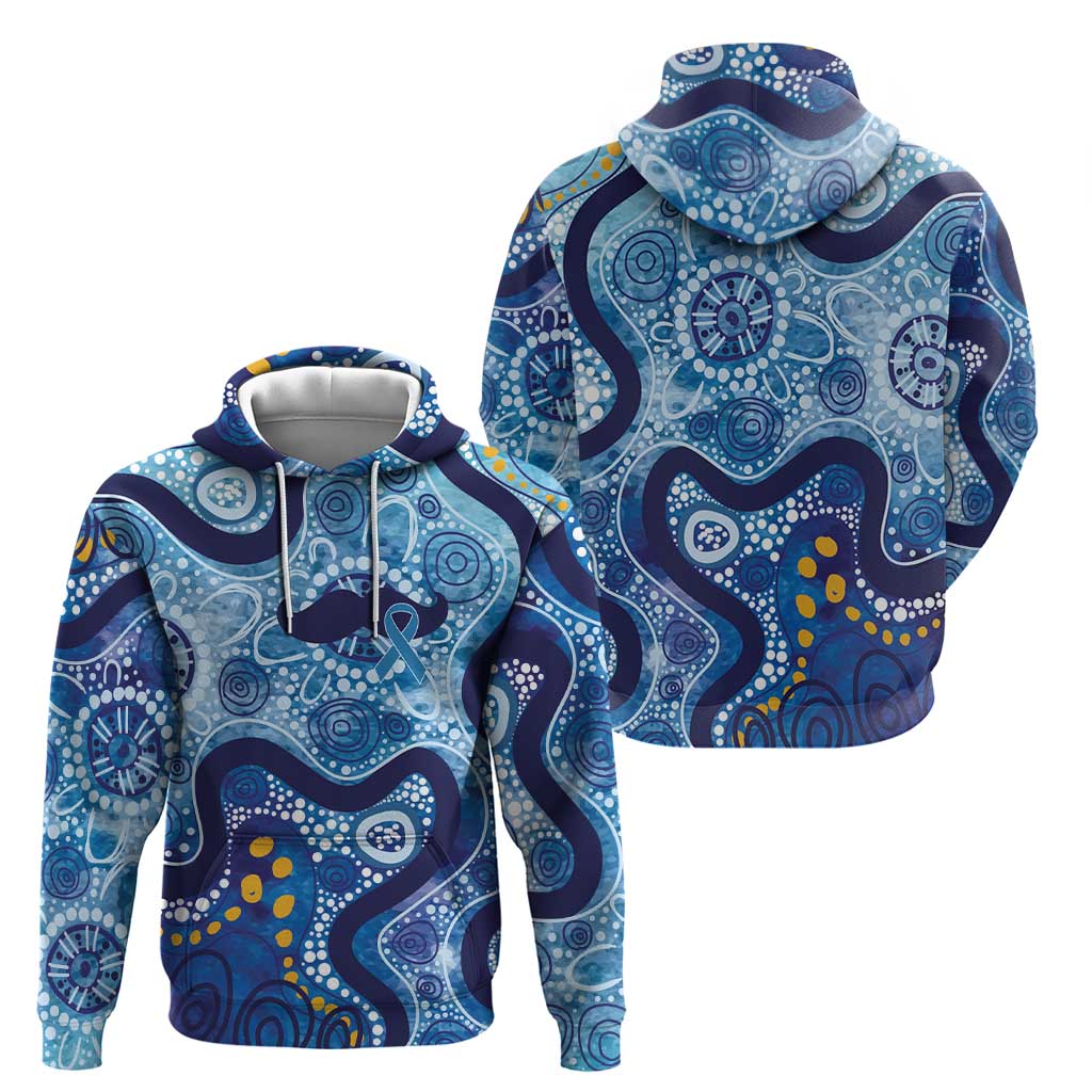 Australia Indigenous Blue Ribbon Zip Hoodie Mo Bros Mustache - Aussie Hoodie