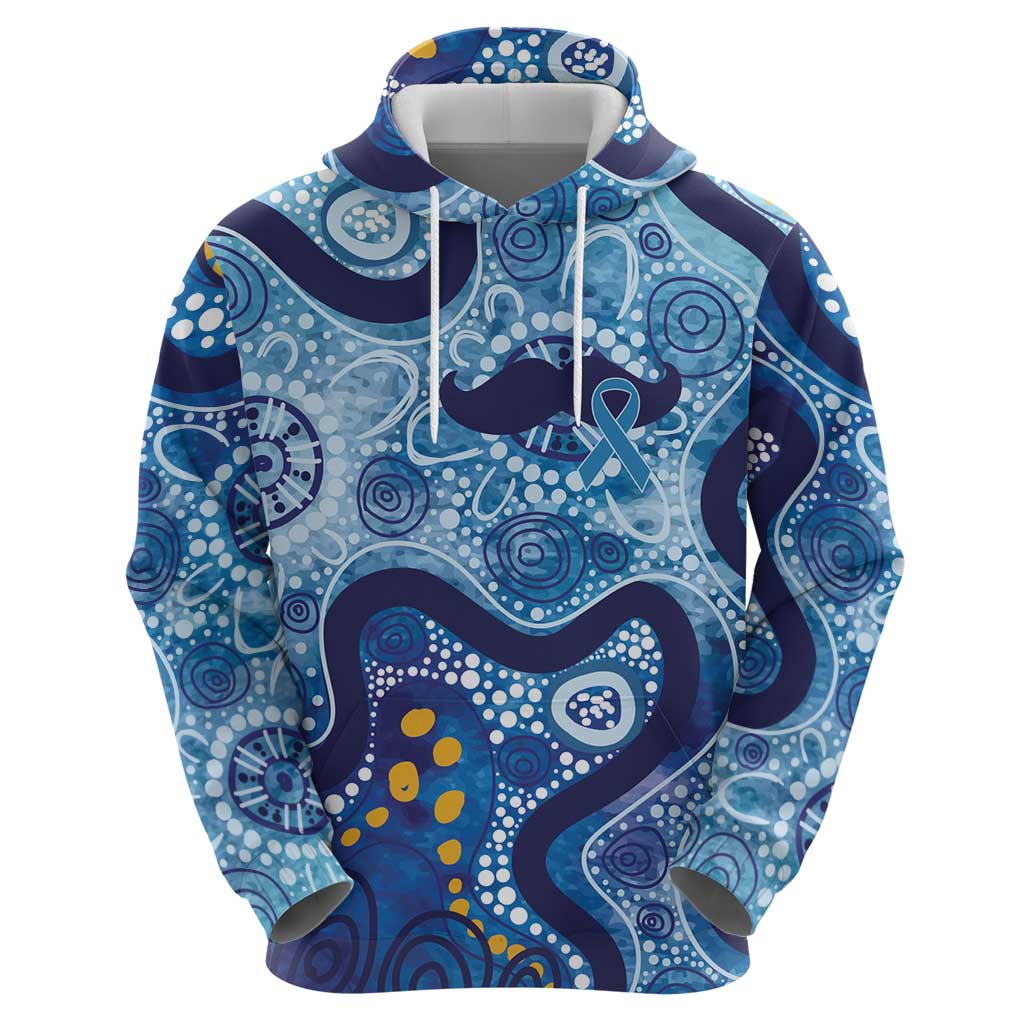Australia Indigenous Blue Ribbon Zip Hoodie Mo Bros Mustache - Aussie Hoodie