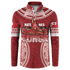 Personalized Mate Maa Tonga Rugby Button Sweatshirt Ofa Atu Tonga