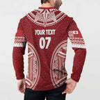 Personalized Mate Maa Tonga Rugby Button Sweatshirt Ofa Atu Tonga